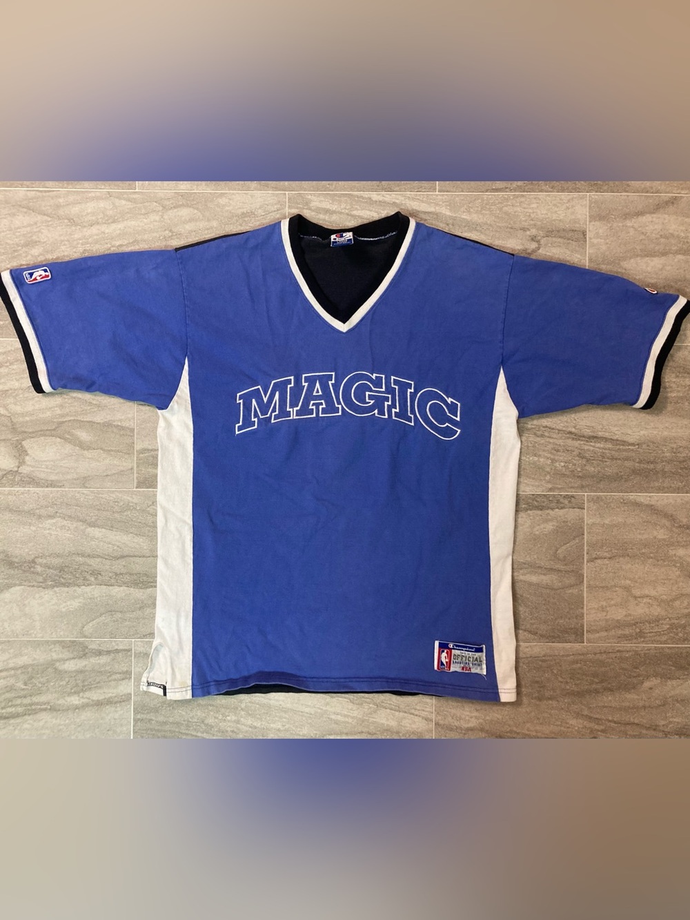 Vintage 1990s Orlando Magic Champion Shooting Shirt Jersey Basketball Sz L